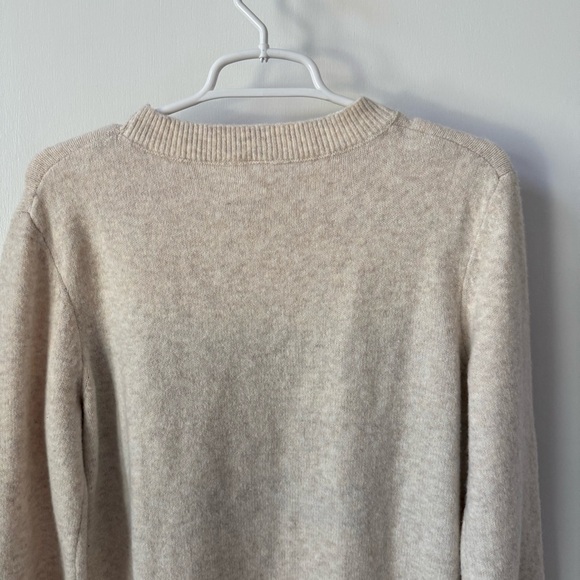 Victoria's Secret PINK SKI CLUB Heather Oatmeal Beige Crewneck Sweater Jumper - Picture 7 of 10